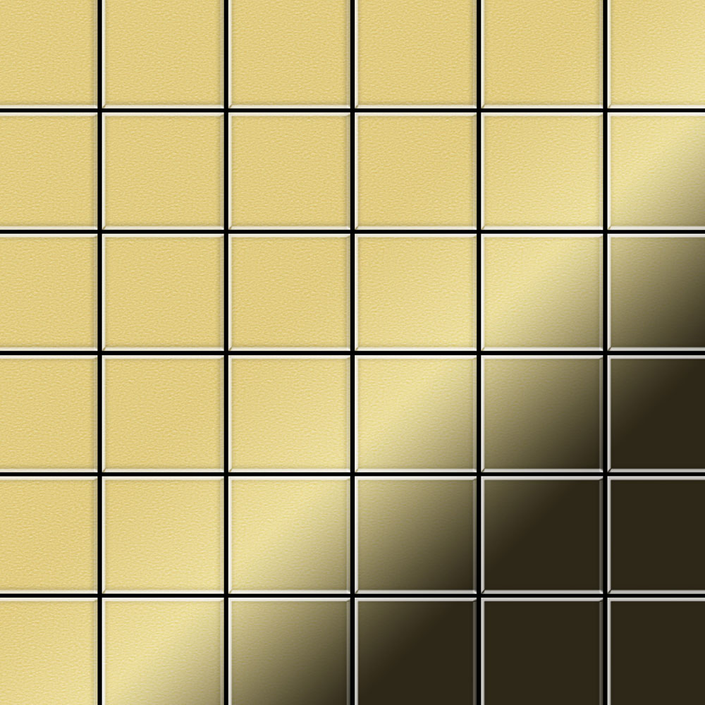 Cinquanta brass tile