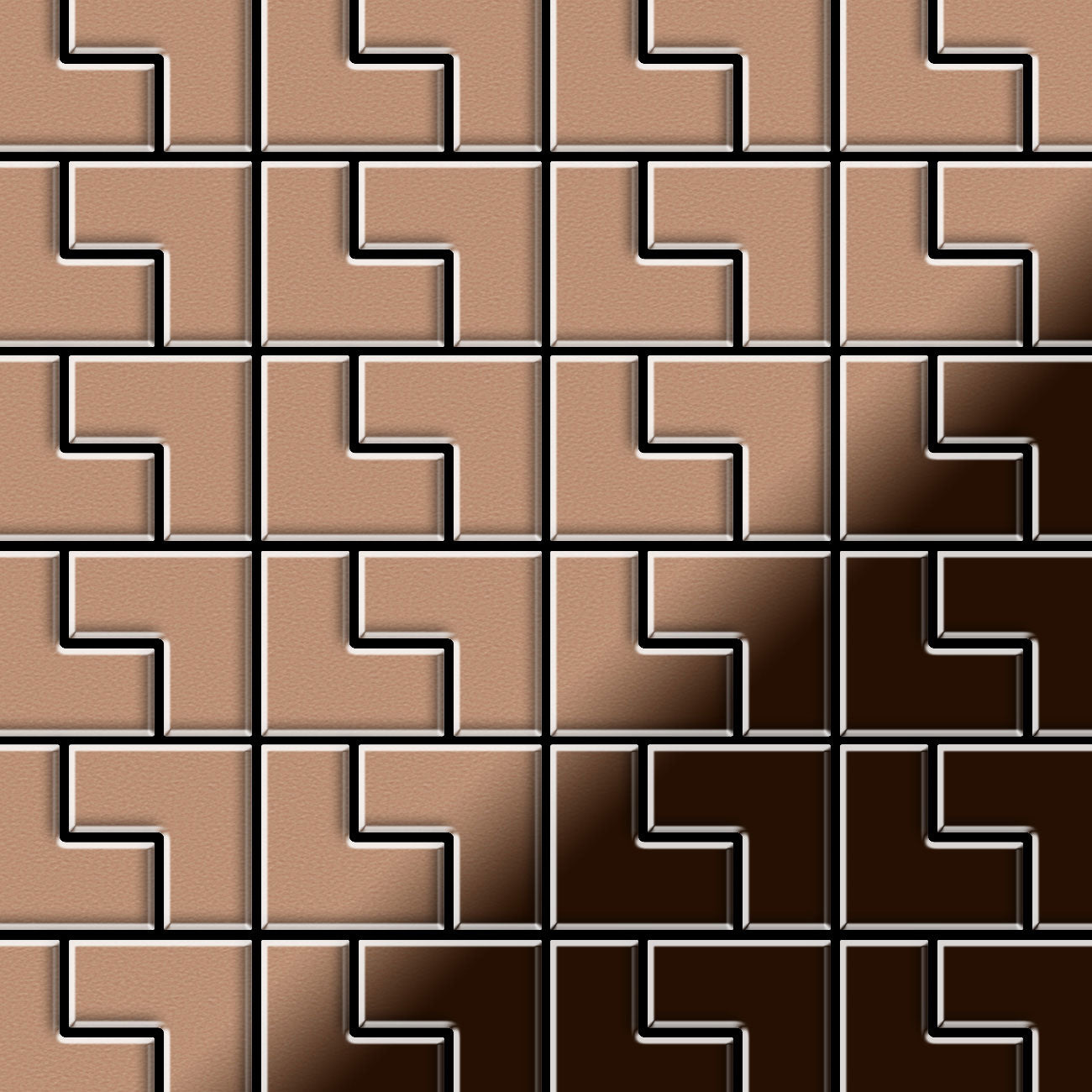 Kink copper tile