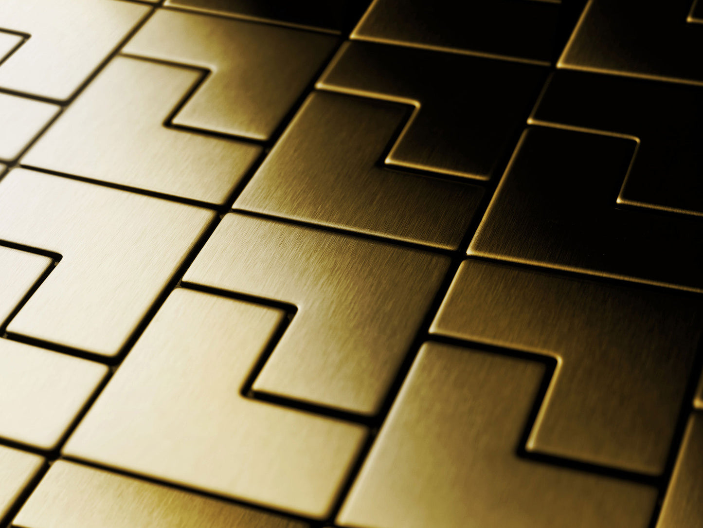 Kink titanium gold tile