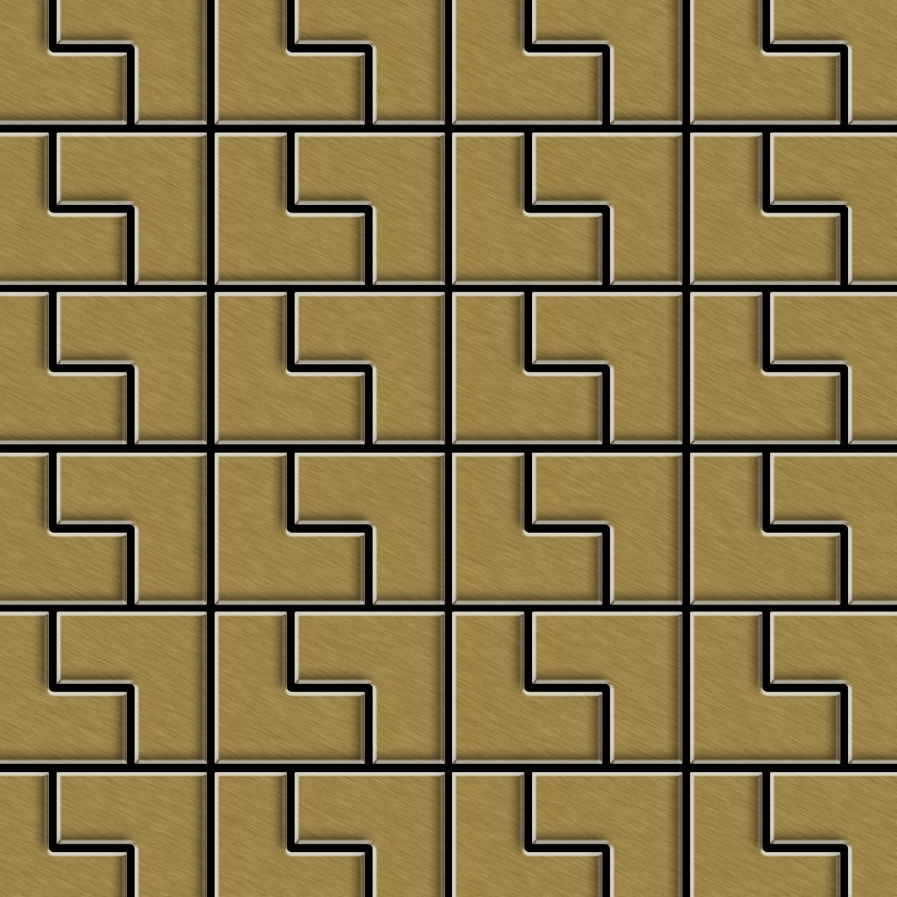 Kink titanium gold tile