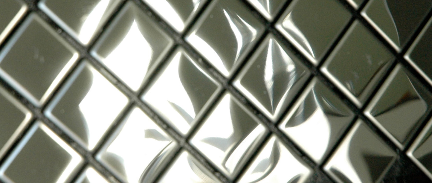 Diamond stainless steel tile