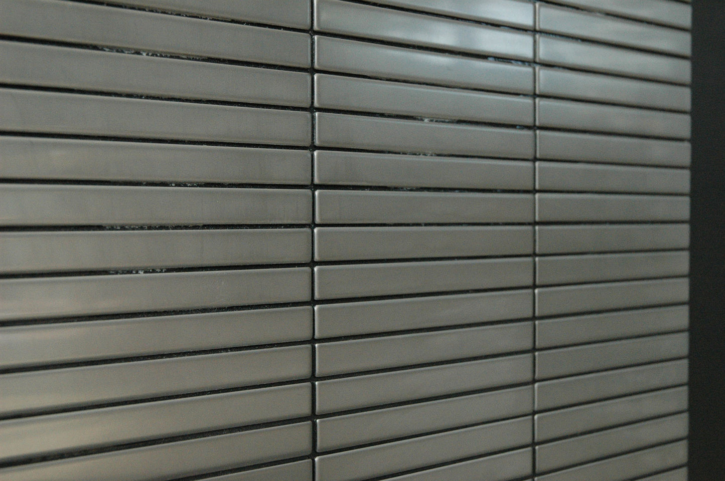 Linear stainless steel tile