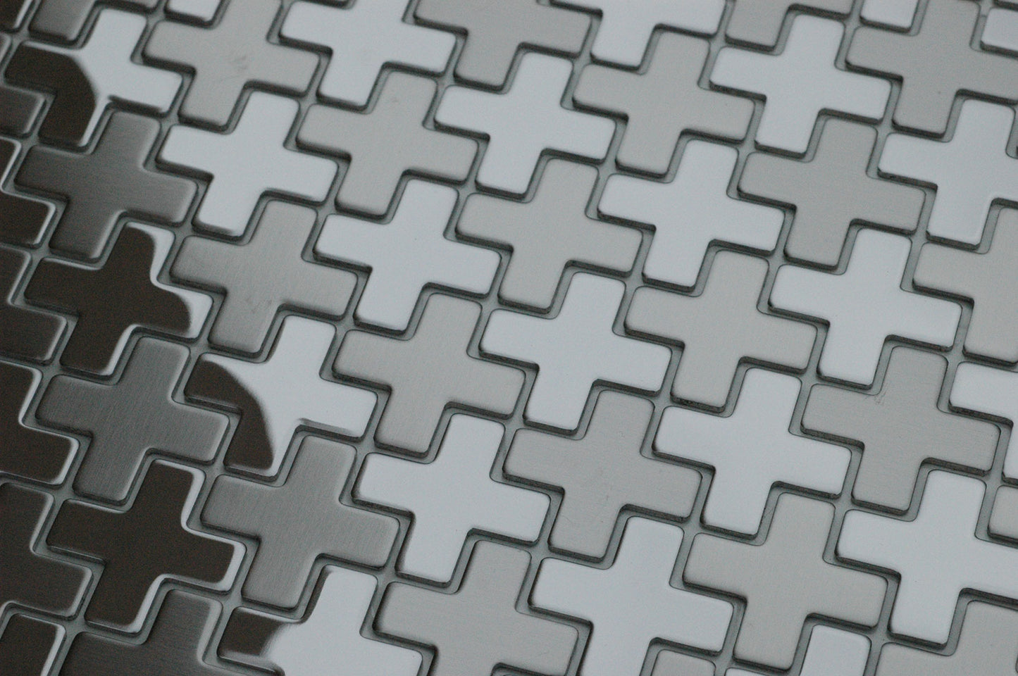 Swiss Cross stainless steel tile