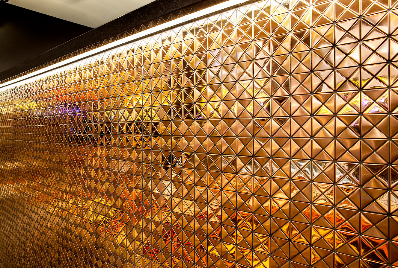 Deco titanium gold tile