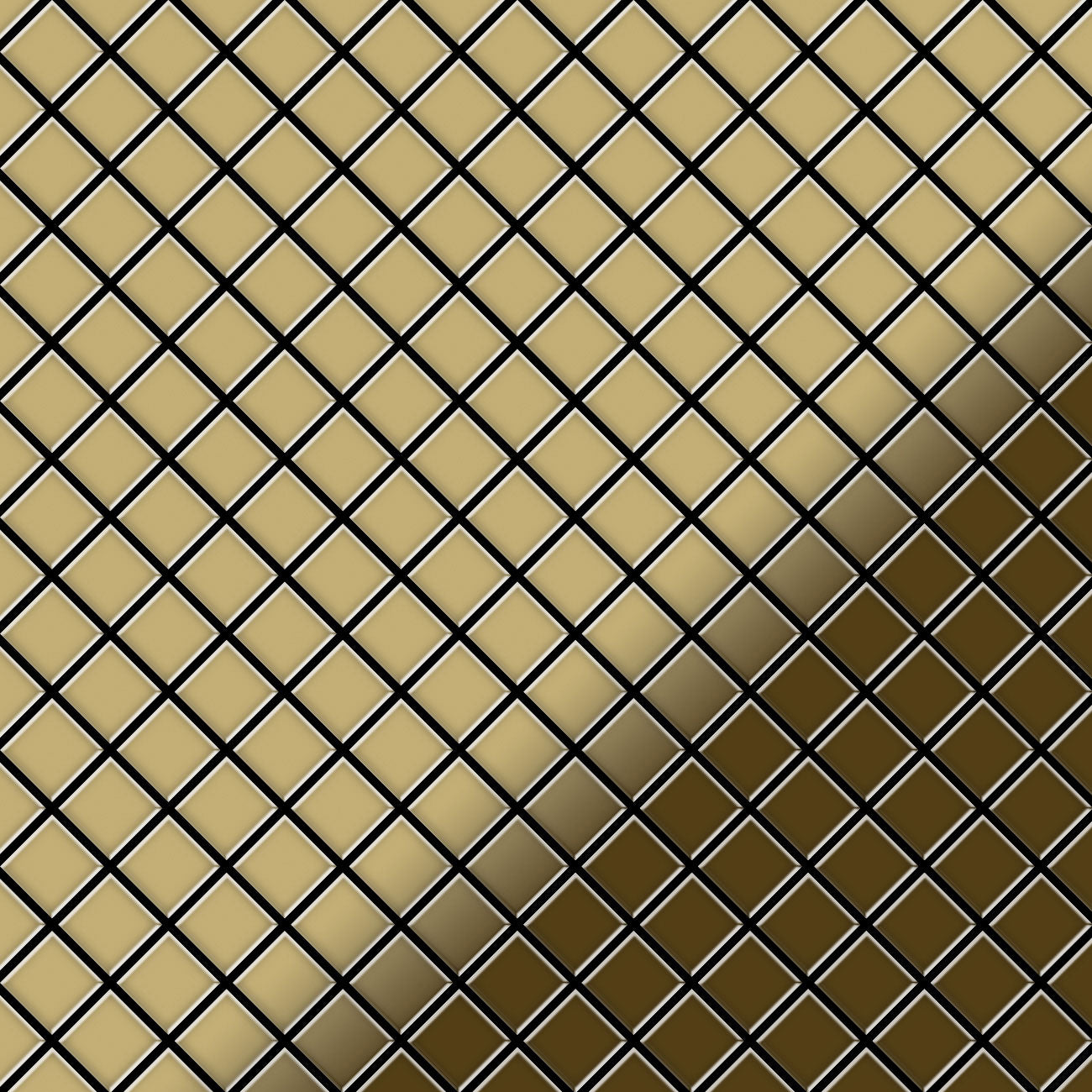 Diamond titanium gold tiles