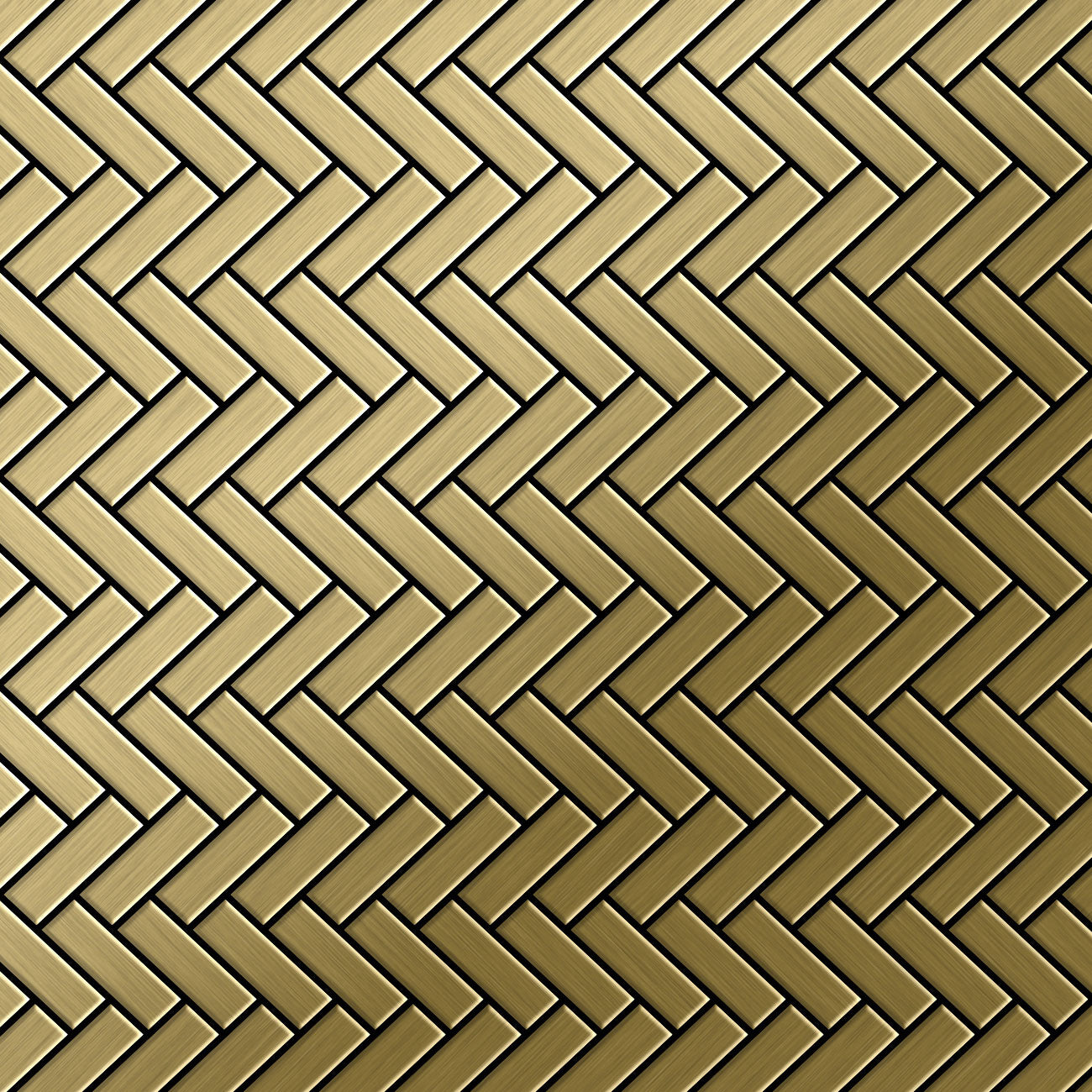 Herringbone titanium gold tile