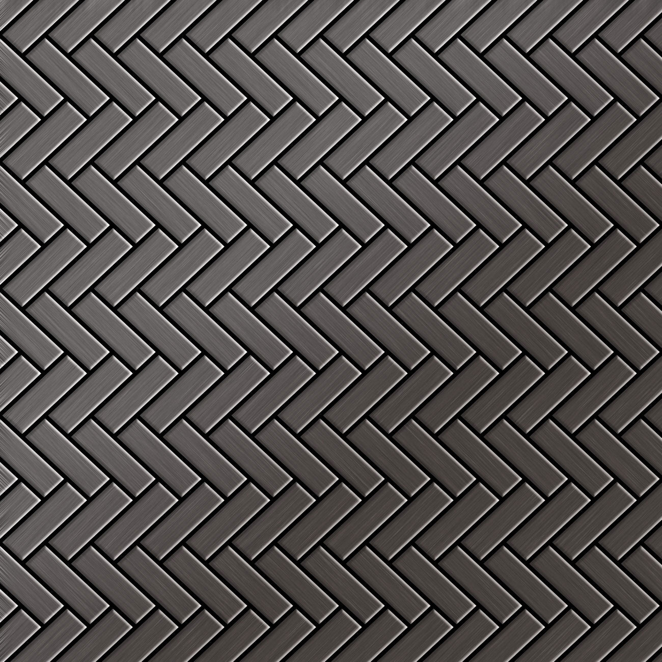 Herringbone titanium smoke tile