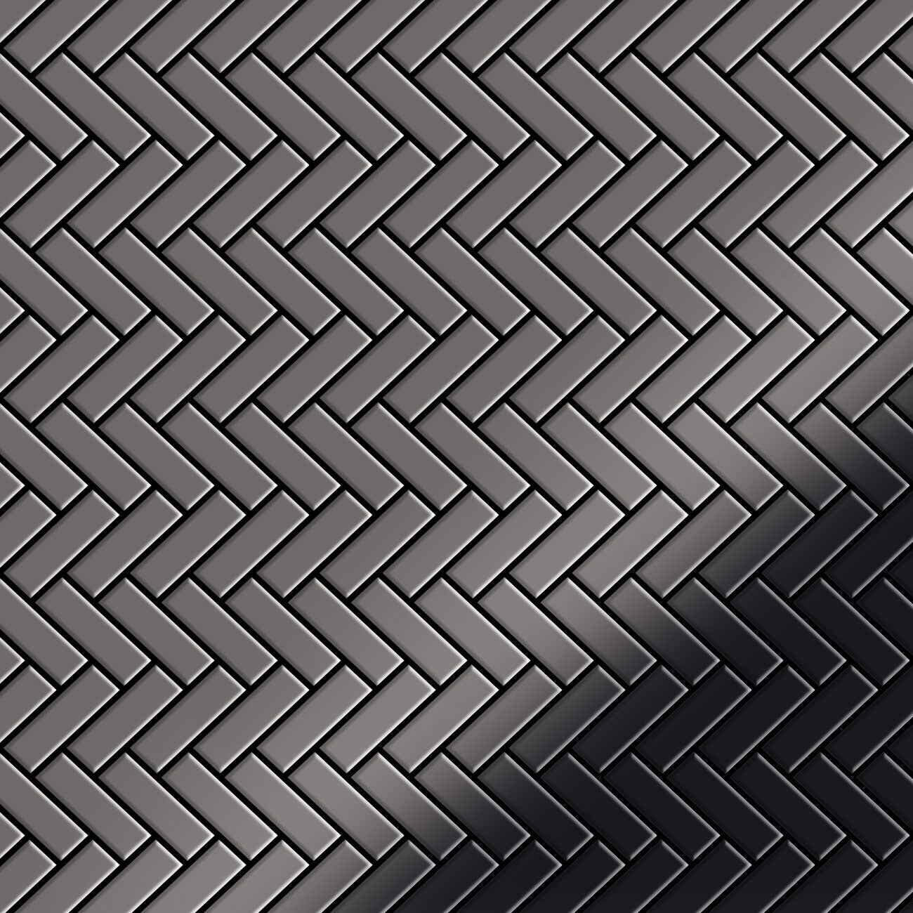 Herringbone titanium smoke tile