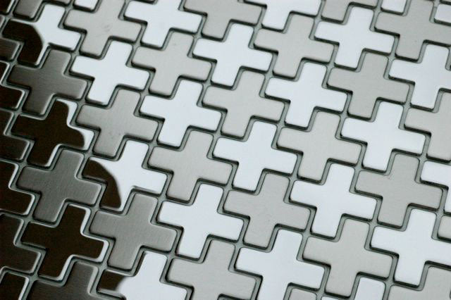 Swiss Cross titanium smoke tile