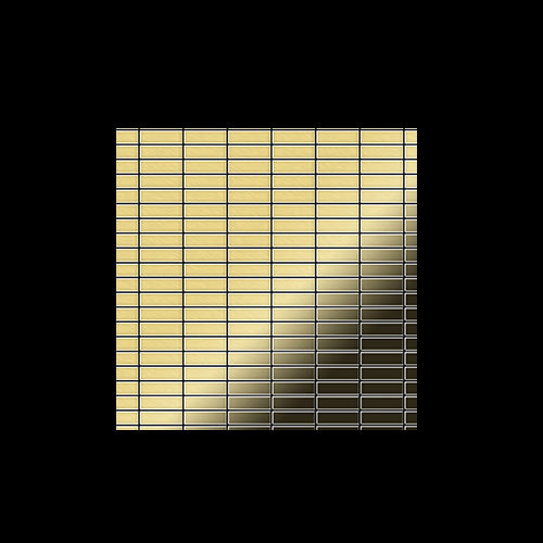 Basketweave brass tile