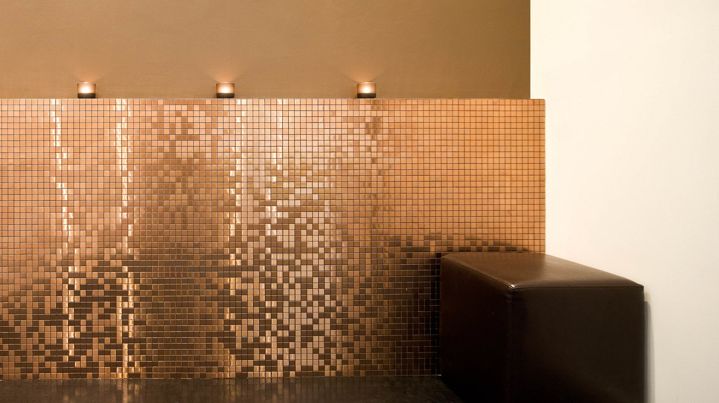 Cinquanta titanium gold tile