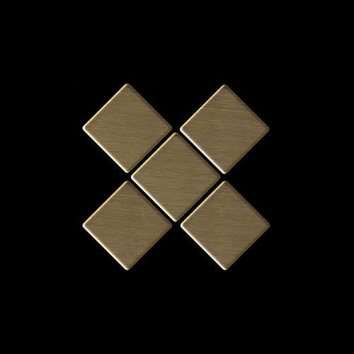 Diamond titanium gold tiles