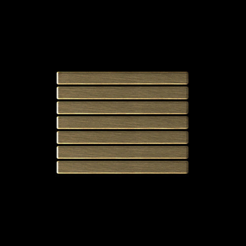 Linear titanium gold tile