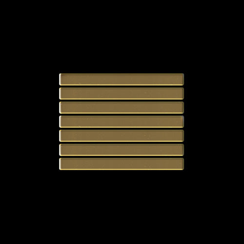 Linear brass tile