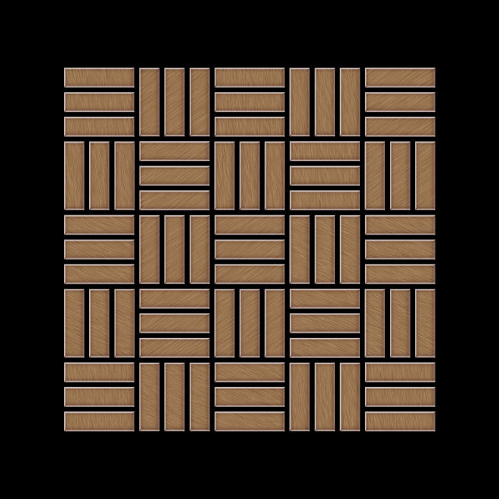 Basketweave titanium amber tile