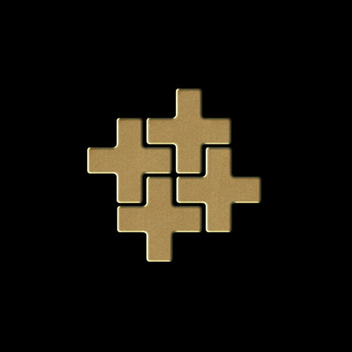 Swiss Cross brass tile