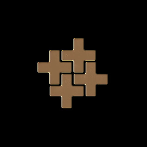 Swiss Cross brass tile