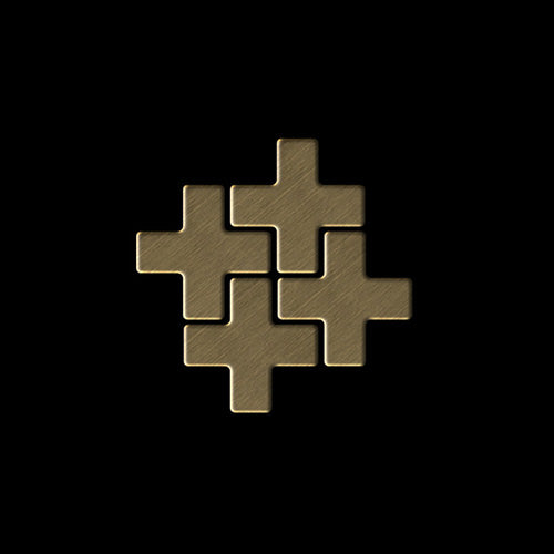 Swiss Cross brass tile