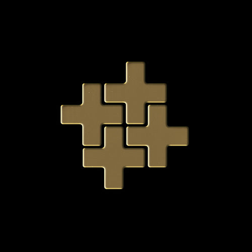 Swiss Cross brass tile